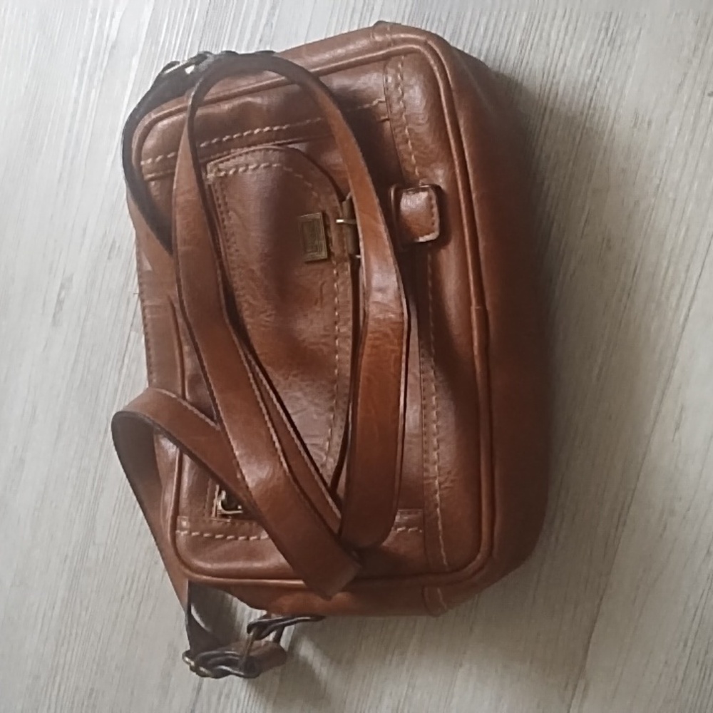 Boc Brown Leather Bag With Logo Patch - image 7